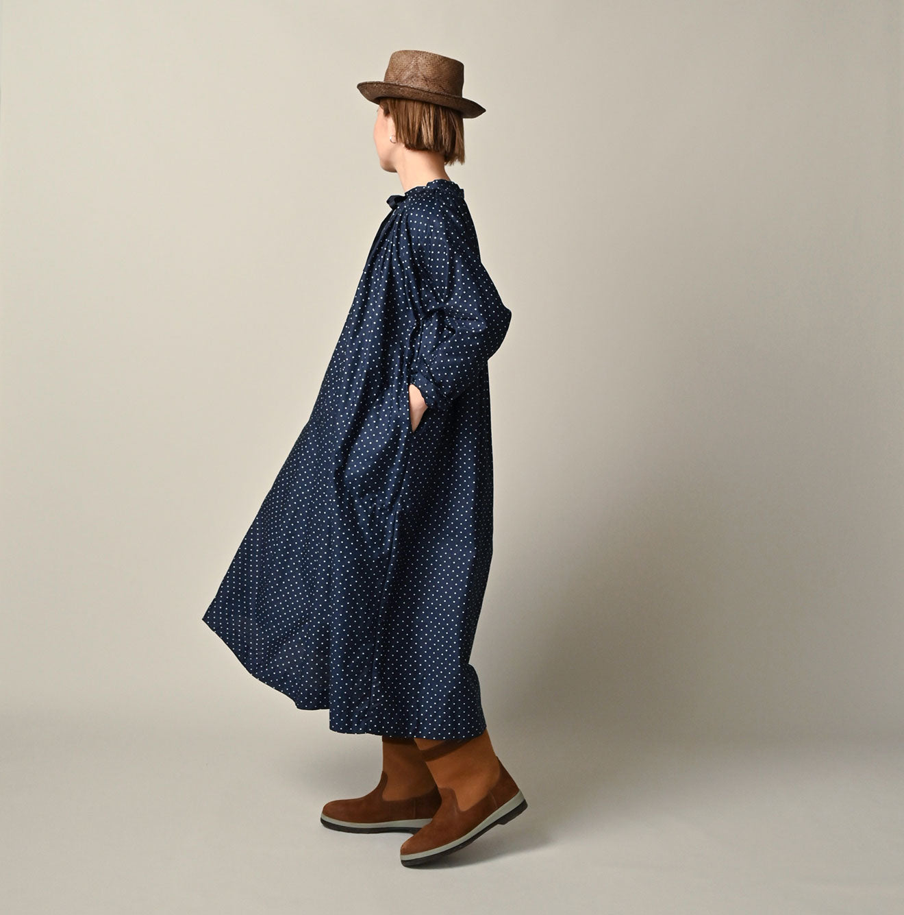 45R Dots Chouchou Smocking Dress - Image 4