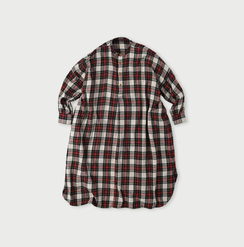 Indigo Zimba Flannel Big Shirt-dress
