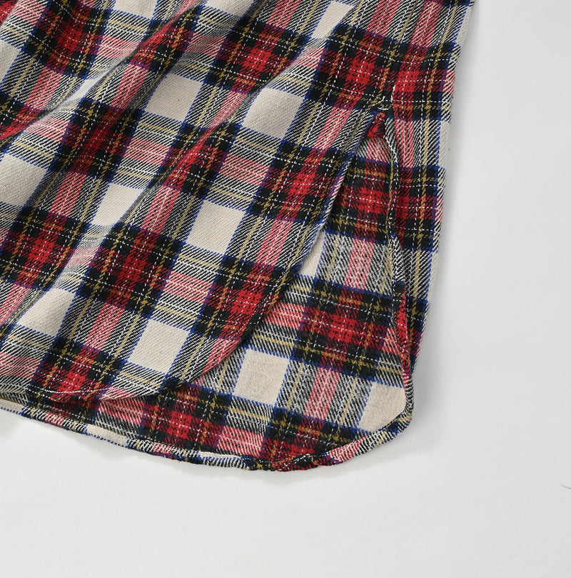 Indigo Zimba Flannel Big Shirt-dress