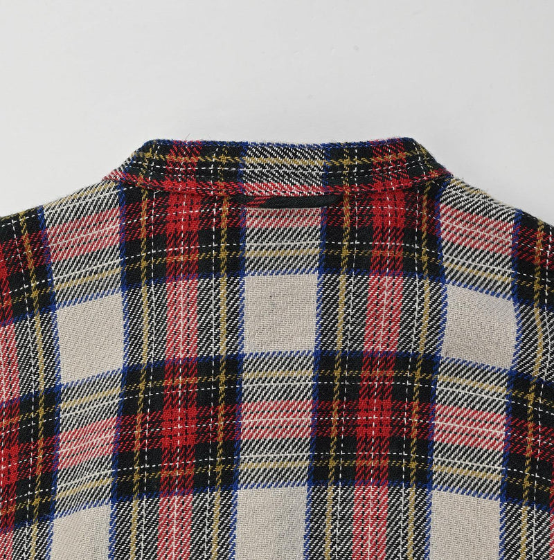 Indigo Zimba Flannel Big Shirt-dress