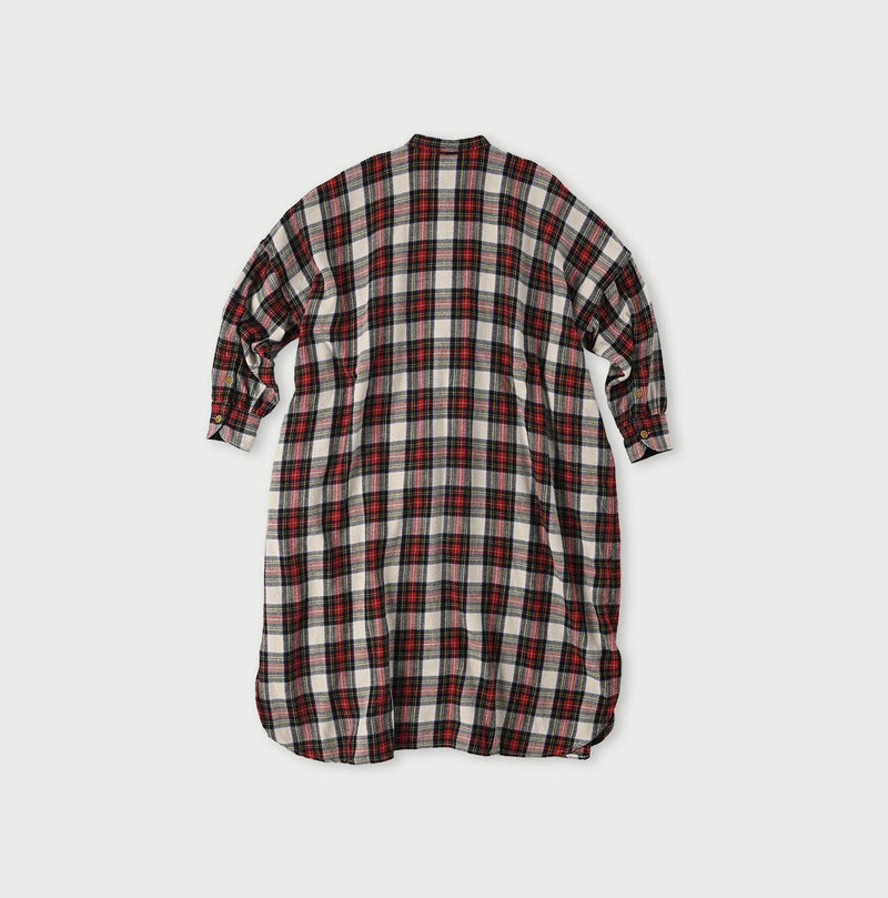 Indigo Zimba Flannel Big Shirt-dress