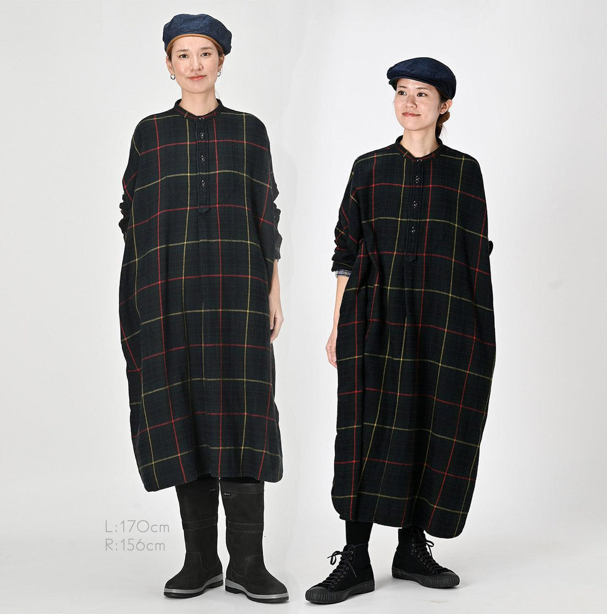 Indigo Zimba Flannel Big Shirt-dress