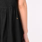 45R Dobby Stripe Tuck Flare Dress