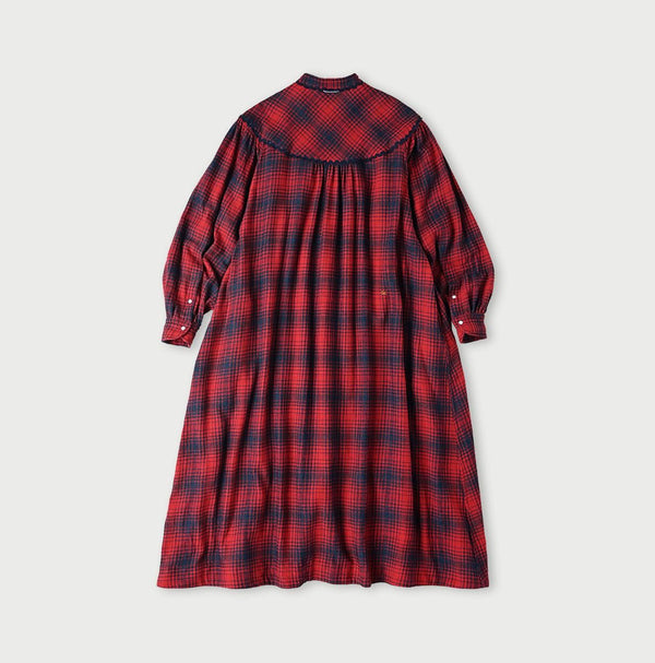 Indigo Zimbabwe Flannel Tambourine Dress - 45R by 45rpm studio