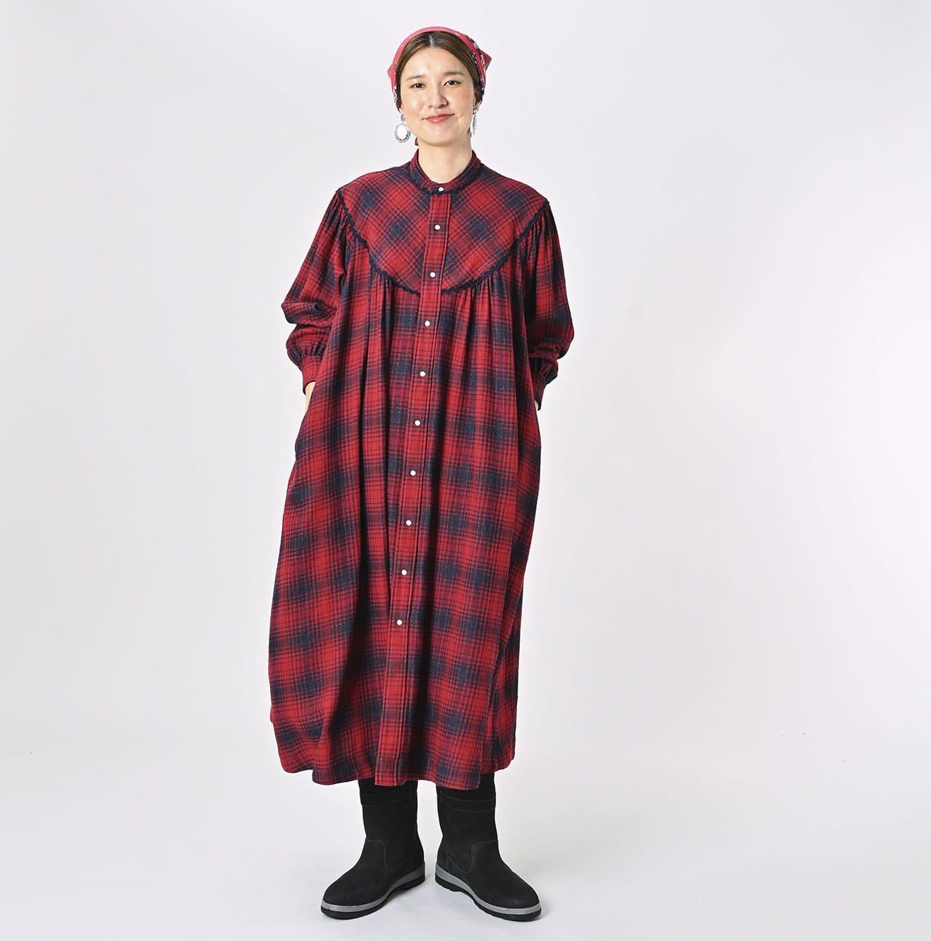 Indigo Zimbabwe Flannel Tambourine Dress - 45R by 45rpm studio - Image 3