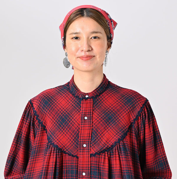 Indigo Zimbabwe Flannel Tambourine Dress - 45R by 45rpm studio