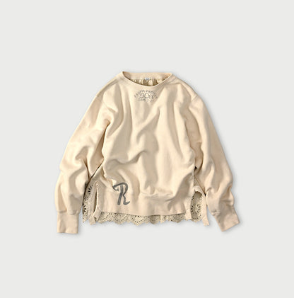 45R Cotton Fleece Cutwork Top