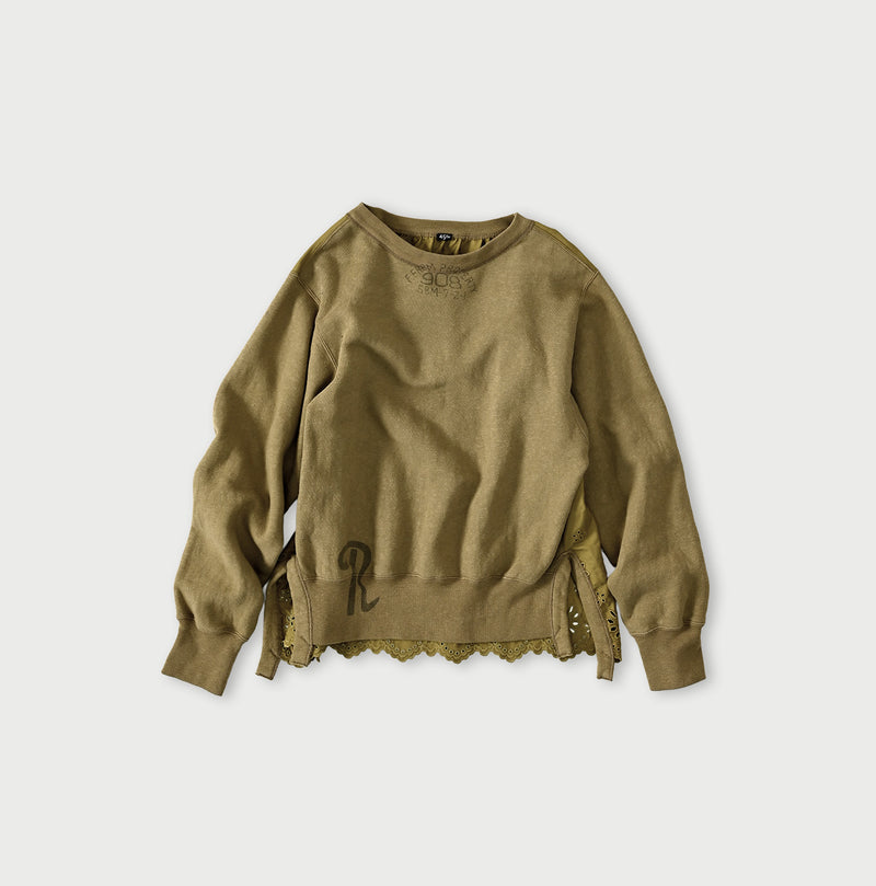 45R Cotton Fleece Cutwork Top