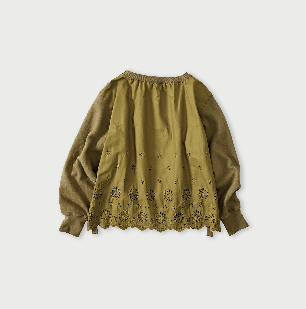 45R Cotton Fleece Cutwork Top