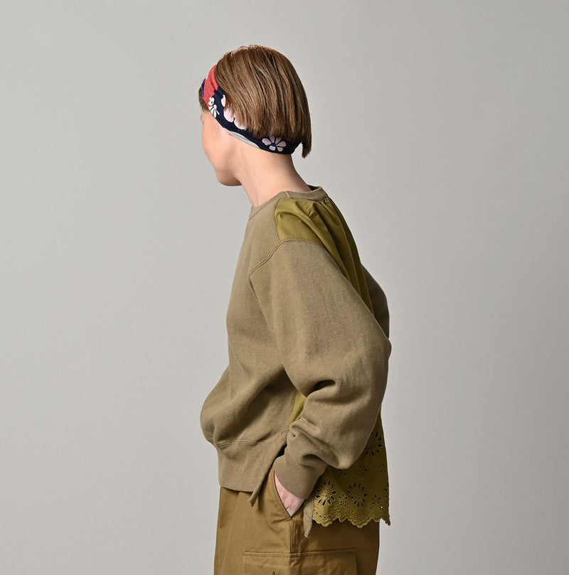 45R Cotton Fleece Cutwork Top