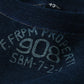 45R Indigo Cotton Fleece Cutwork Top