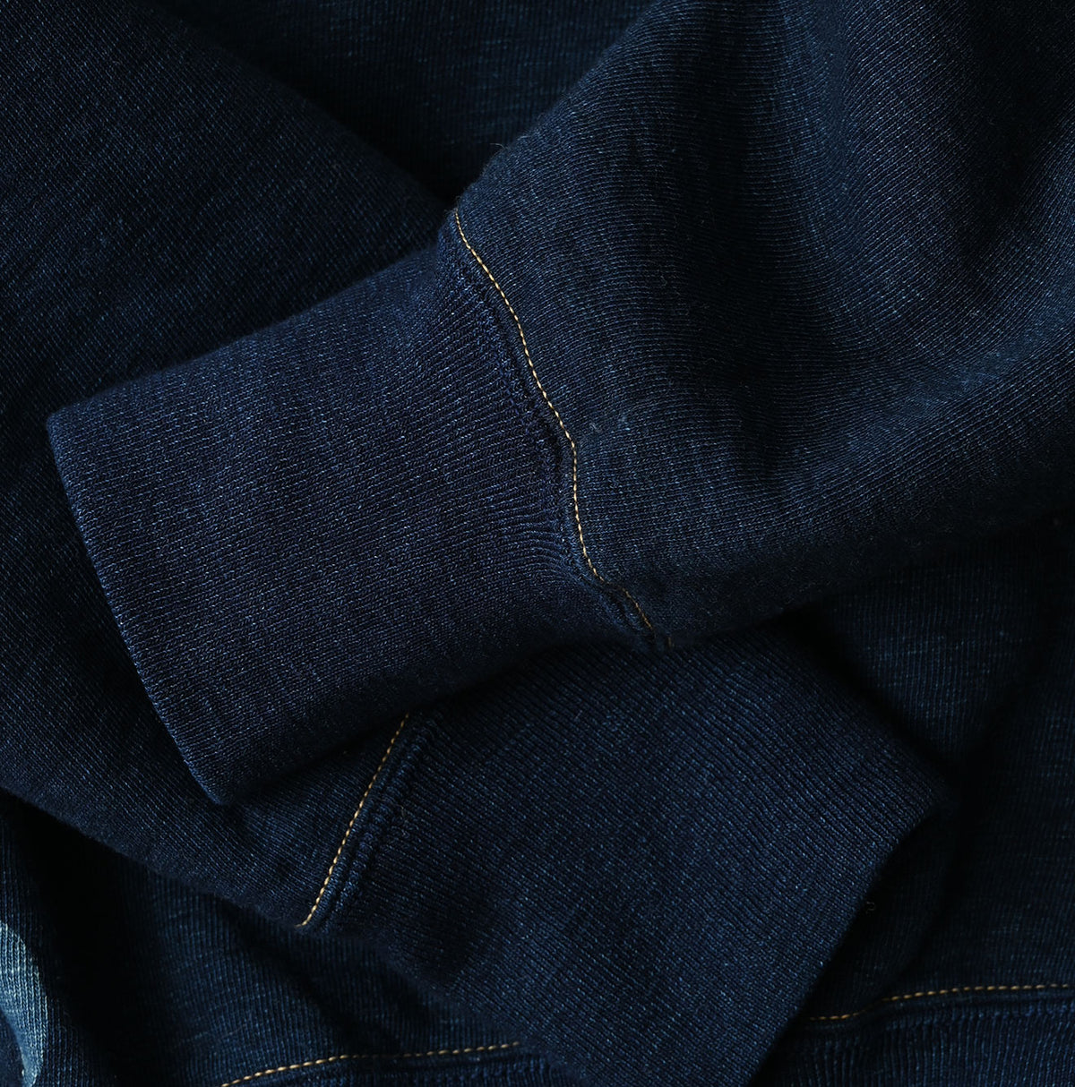 45R Indigo Cotton Fleece Cutwork Top