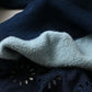 45R Indigo Cotton Fleece Cutwork Top