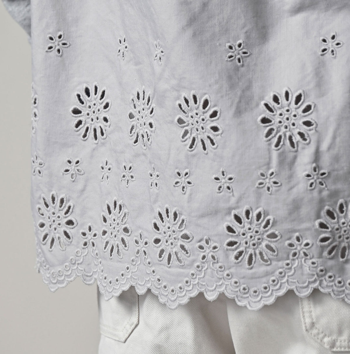 45R Cotton Fleece Cutwork Top (Top-dyed)