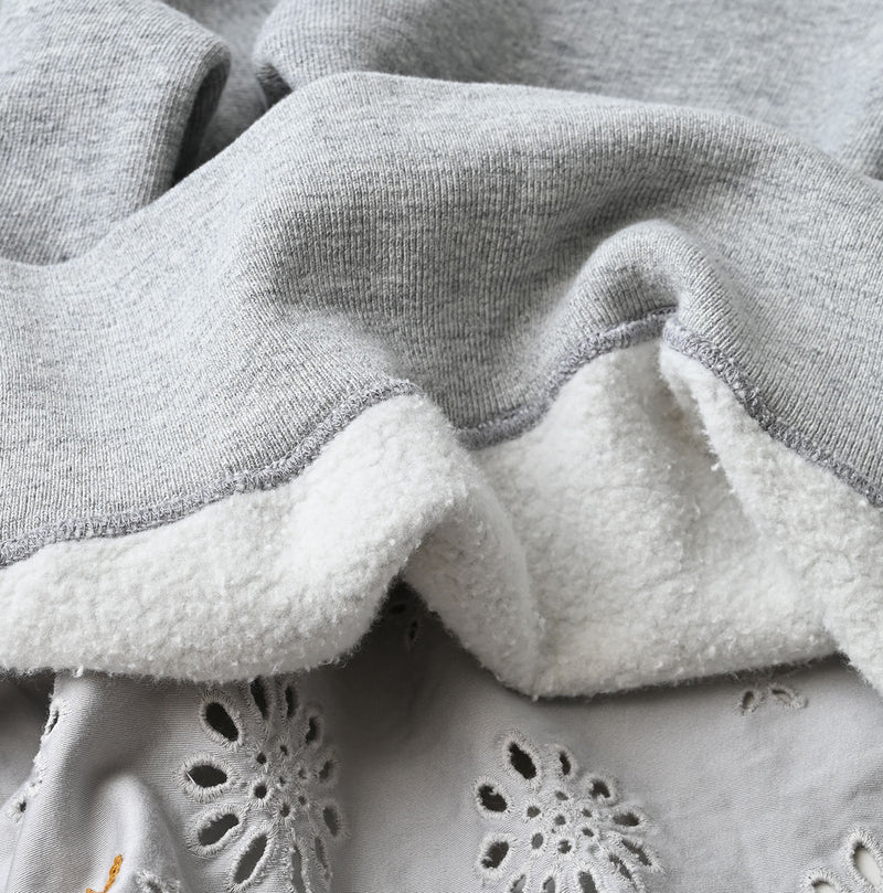 45R Cotton Fleece Cutwork Top (Top-dyed)