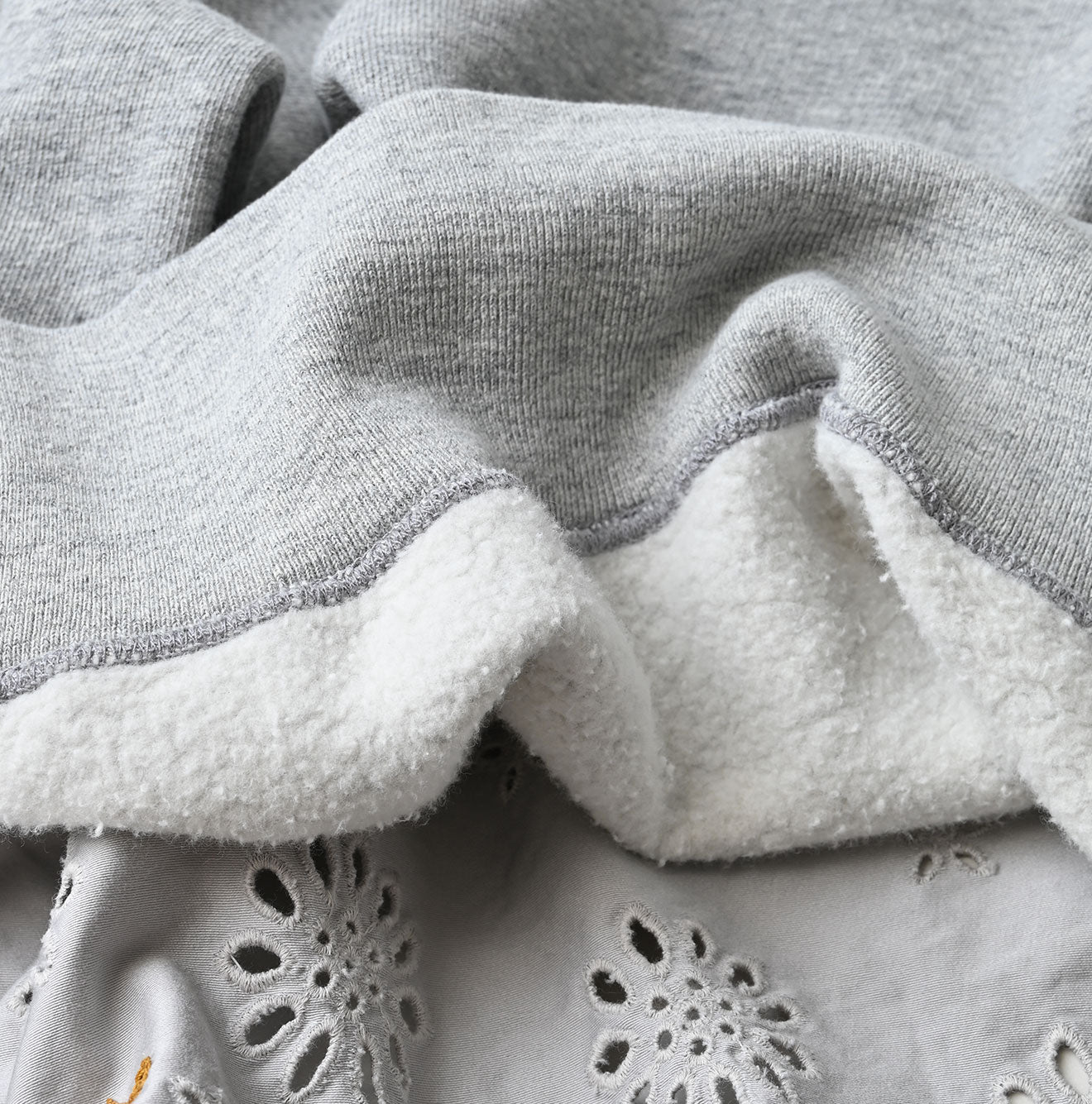 45R Cotton Fleece Cutwork Top (Top-dyed)