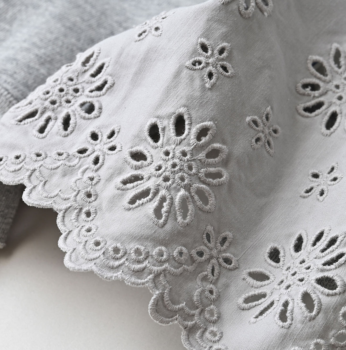 45R Cotton Fleece Cutwork Top (Top-dyed)