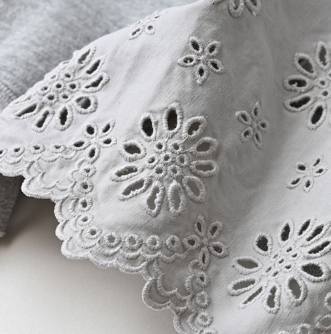 45R Cotton Fleece Cutwork Top (Top-dyed)