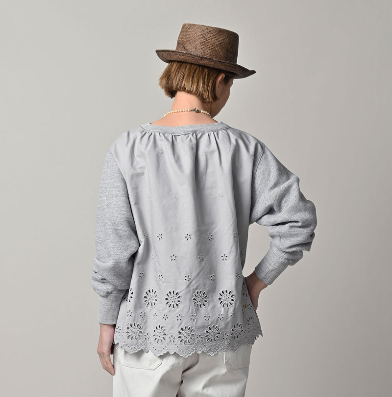 45R Cotton Fleece Cutwork Top (Top-dyed)