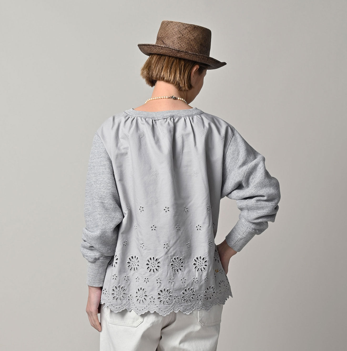 45R Cotton Fleece Cutwork Top (Top-dyed)