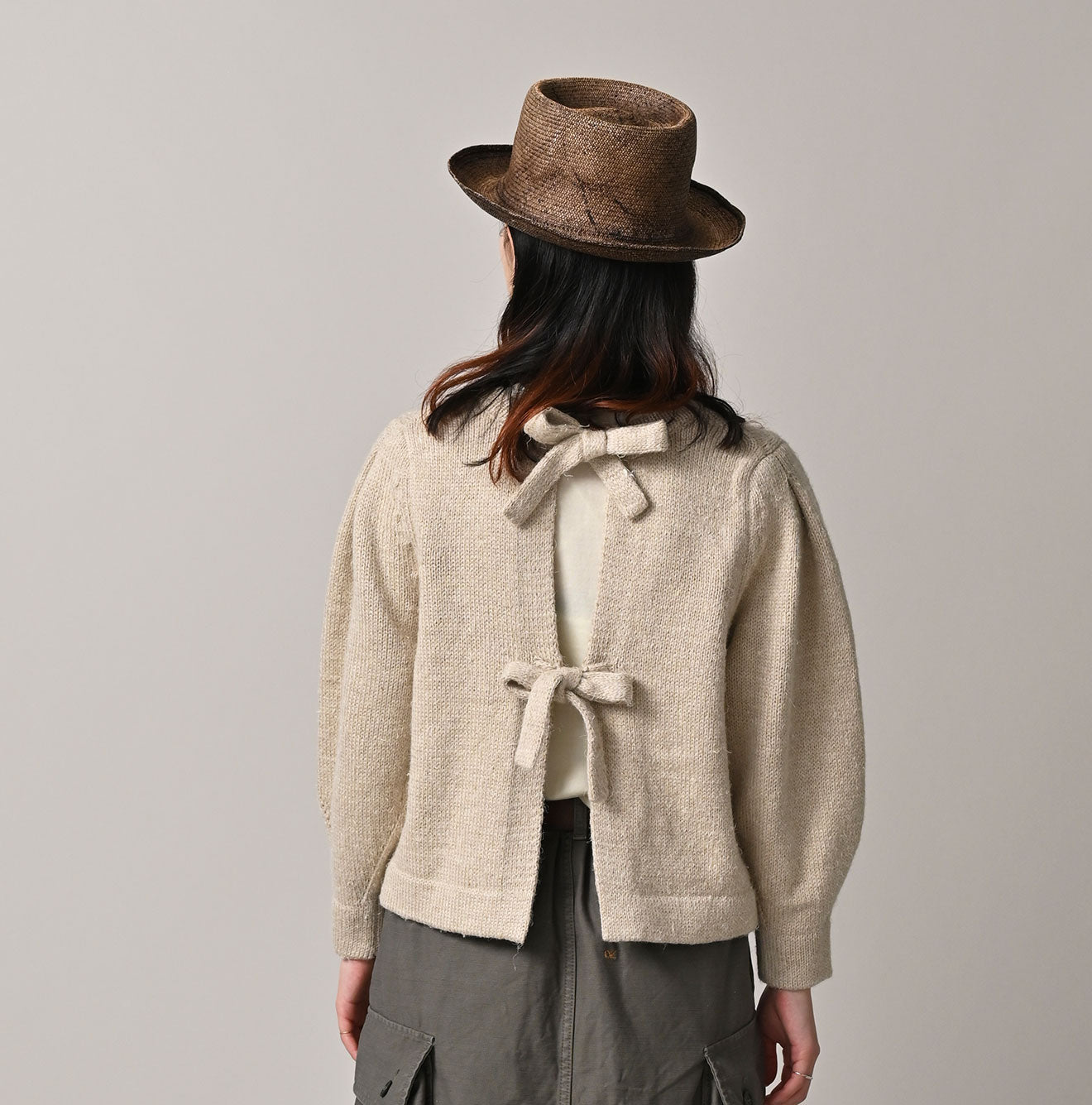 45R Cashmere Linen Ribbon Top - Image 8