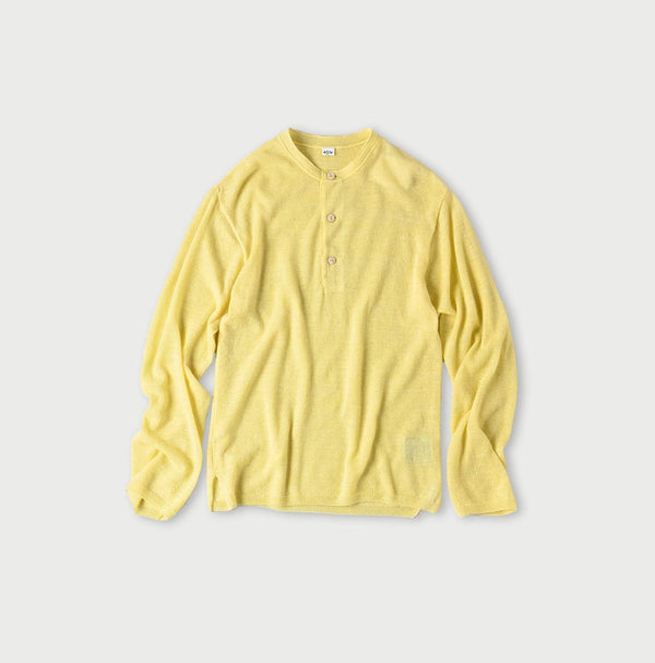 Botanical Dyed Cashmere Super Gauze Henley - 45R by 45rpm studio