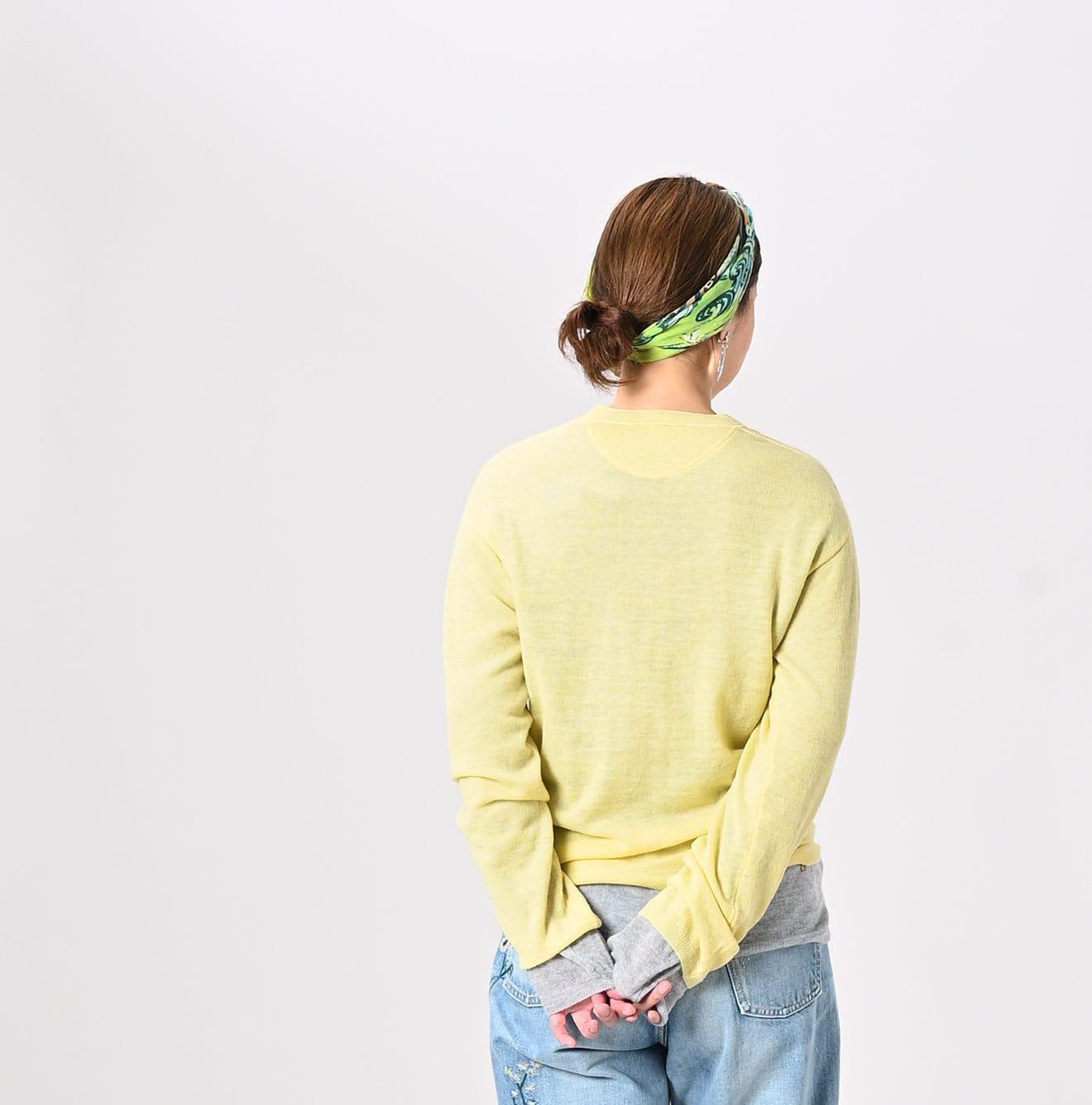 Botanical Dyed Cashmere Super Gauze Henley - 45R by 45rpm studio - Image 9