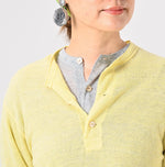 Botanical Dyed Cashmere Super Gauze Henley - 45R by 45rpm studio