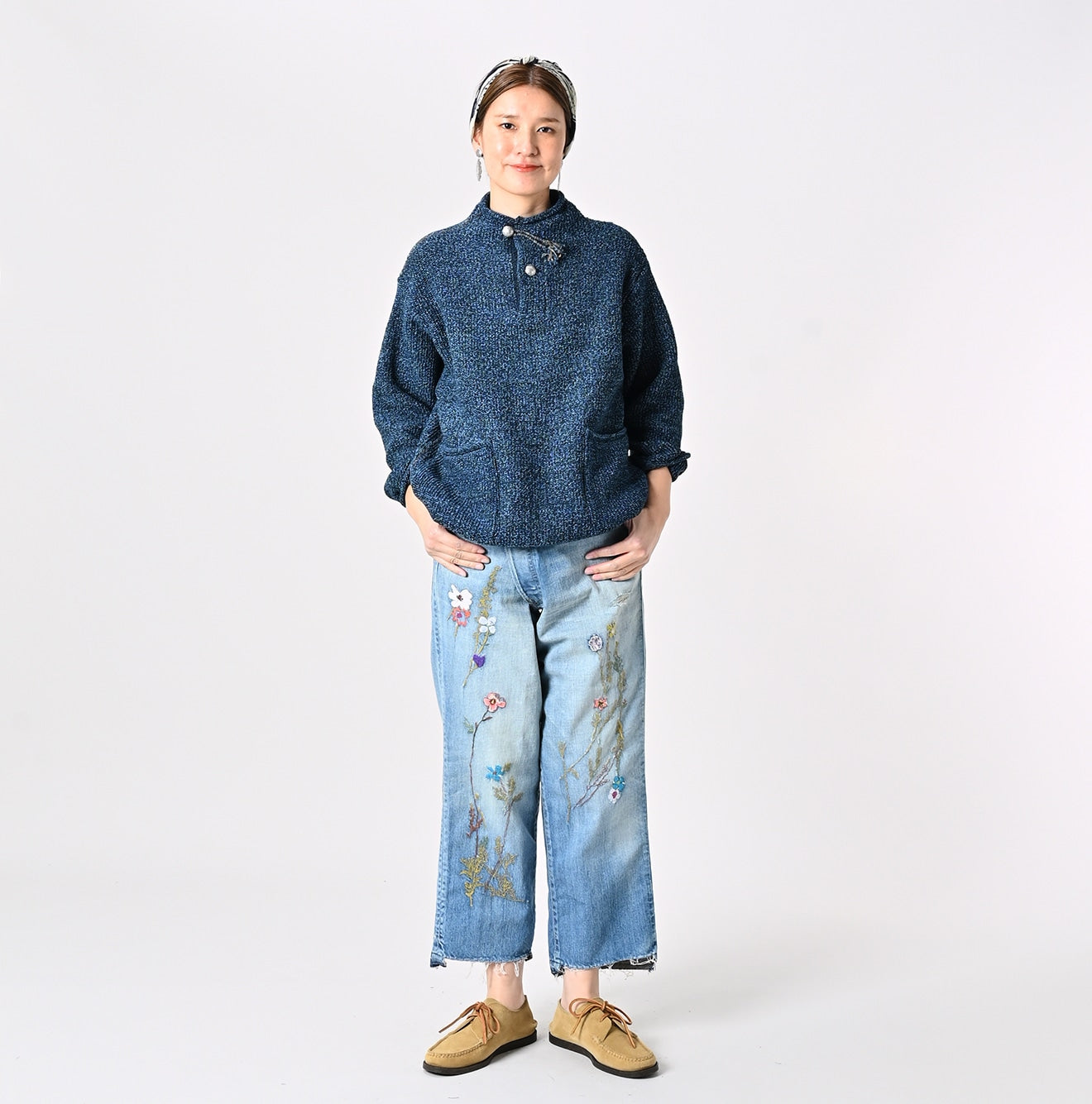 45R Indigo Moccasin 908 Uma Pullover