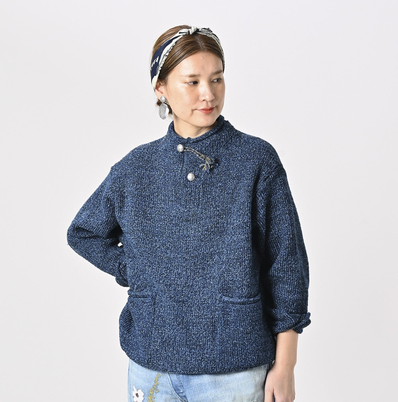 45R Indigo Moccasin 908 Uma Pullover