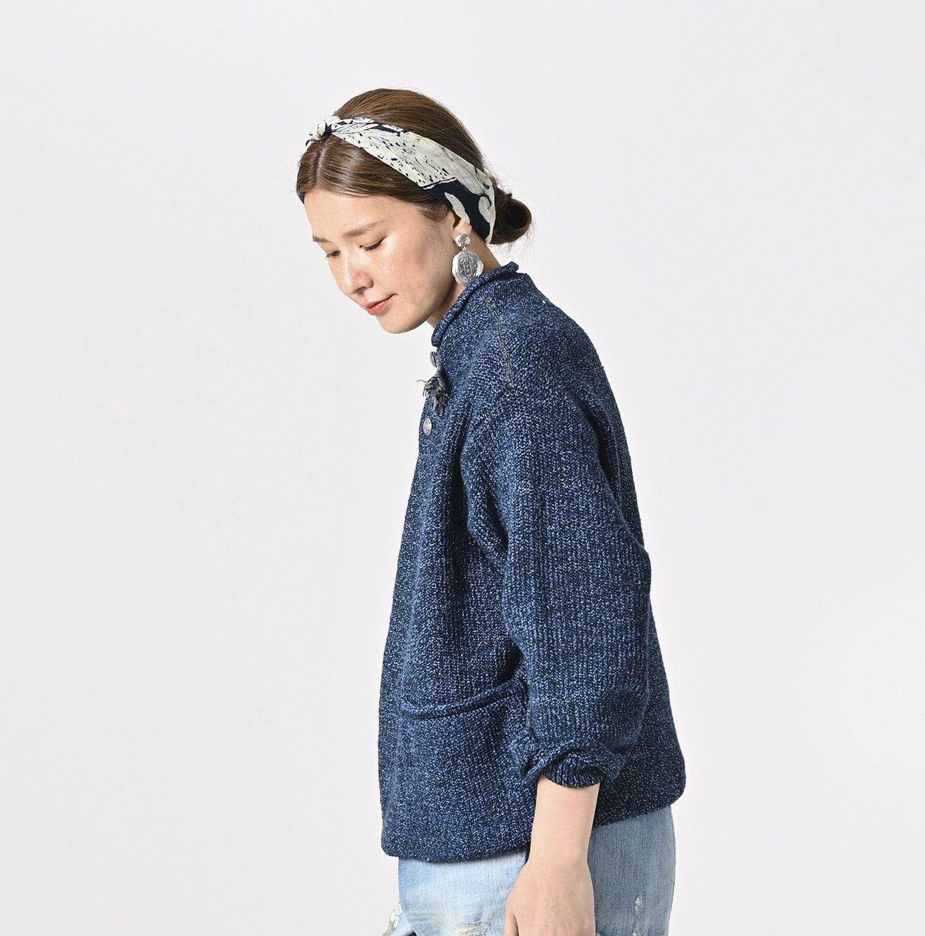 45R Indigo Moccasin 908 Uma Pullover