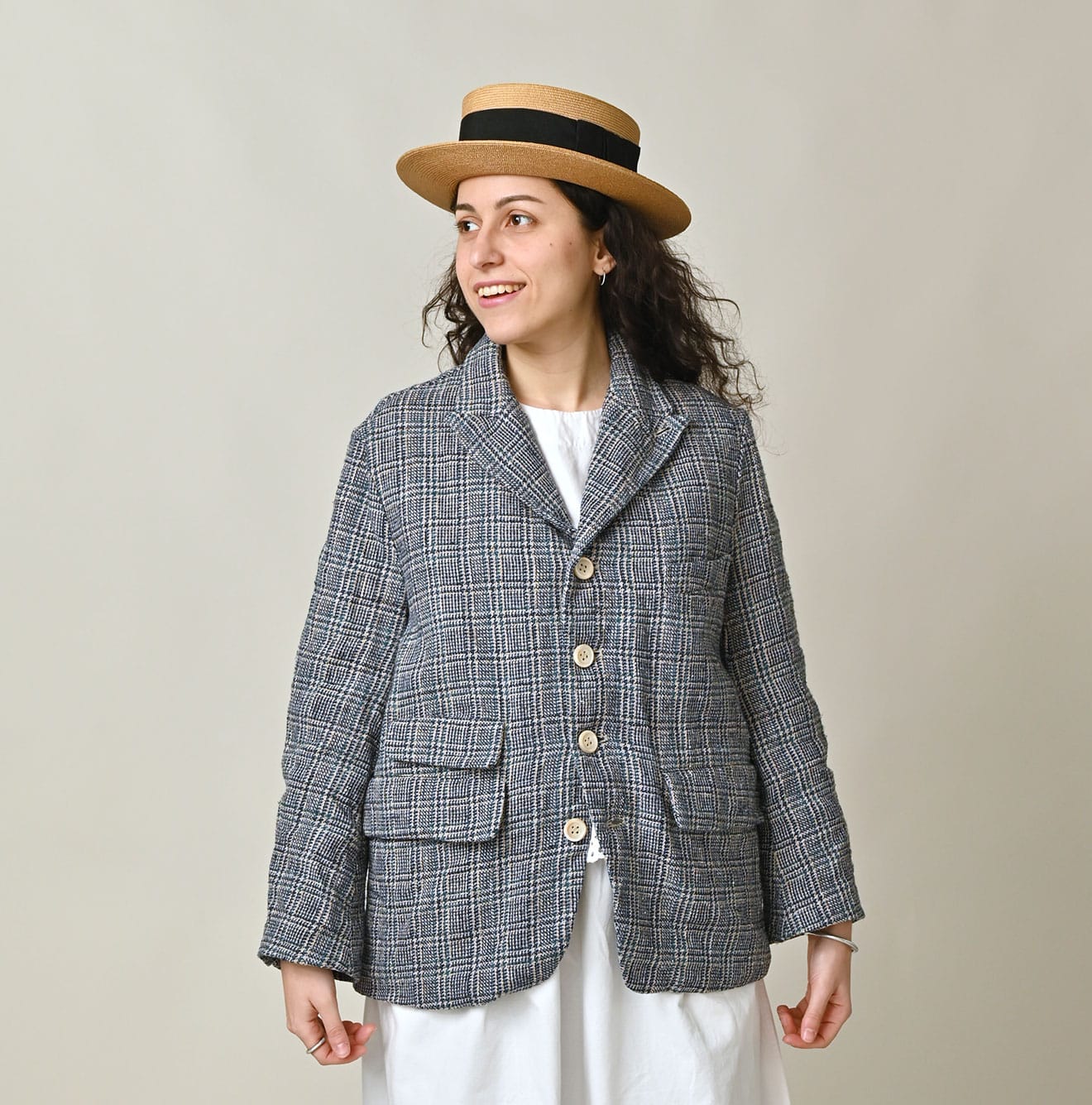 45R Cotton Linen Tweed 908 Jacket - Image 11