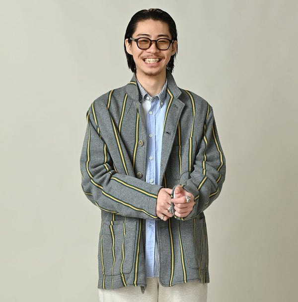 45R Regimental Stripe 908 Cardigan Jacket