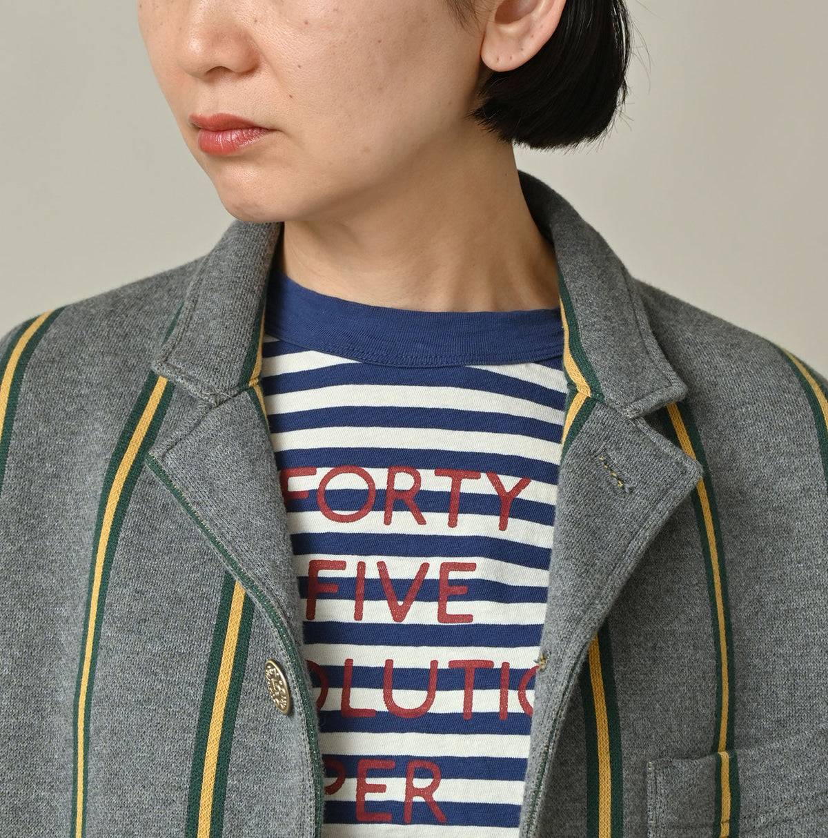 45R Regimental Stripe 908 Cardigan Jacket