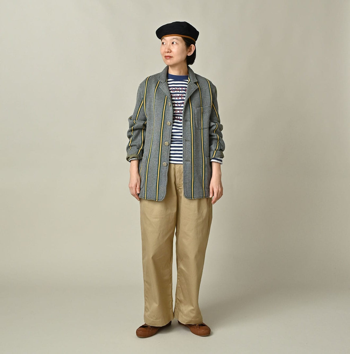 45R Regimental Stripe 908 Cardigan Jacket