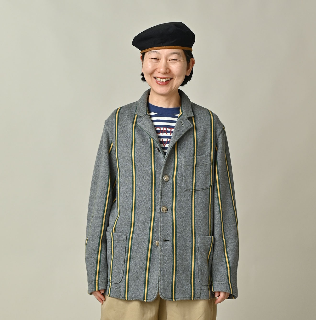 45R Regimental Stripe 908 Cardigan Jacket