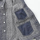 45R Indigo Sankuzushi Jacquard Denim Tent Coverall