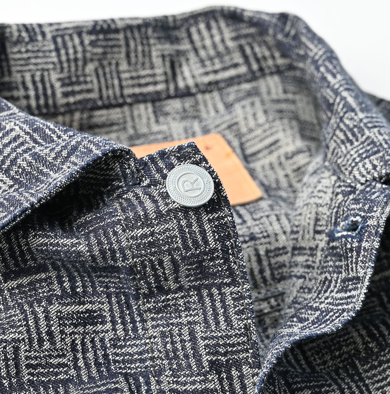 45R Indigo Sankuzushi Jacquard Denim Jacket