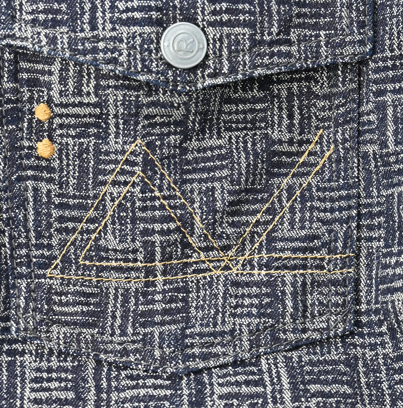 45R Indigo Sankuzushi Jacquard Denim Jacket