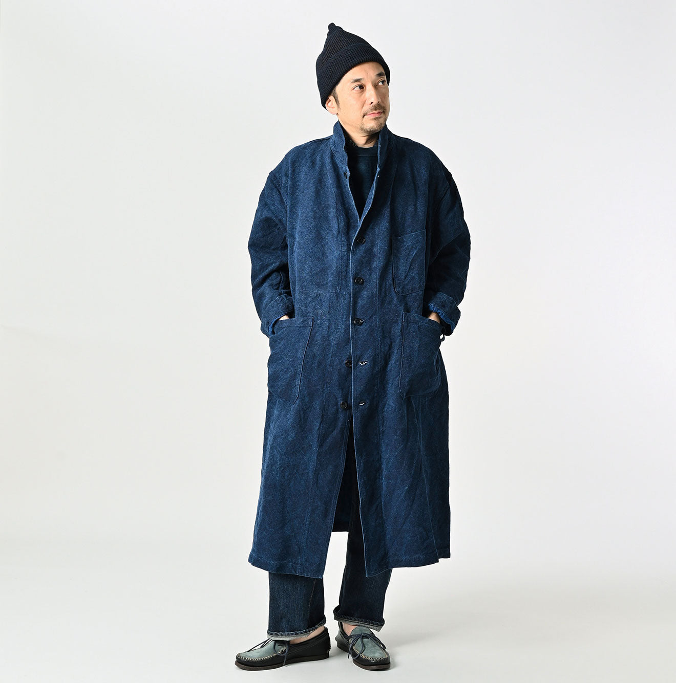 45R Indigo Linen Duck 908 Coat