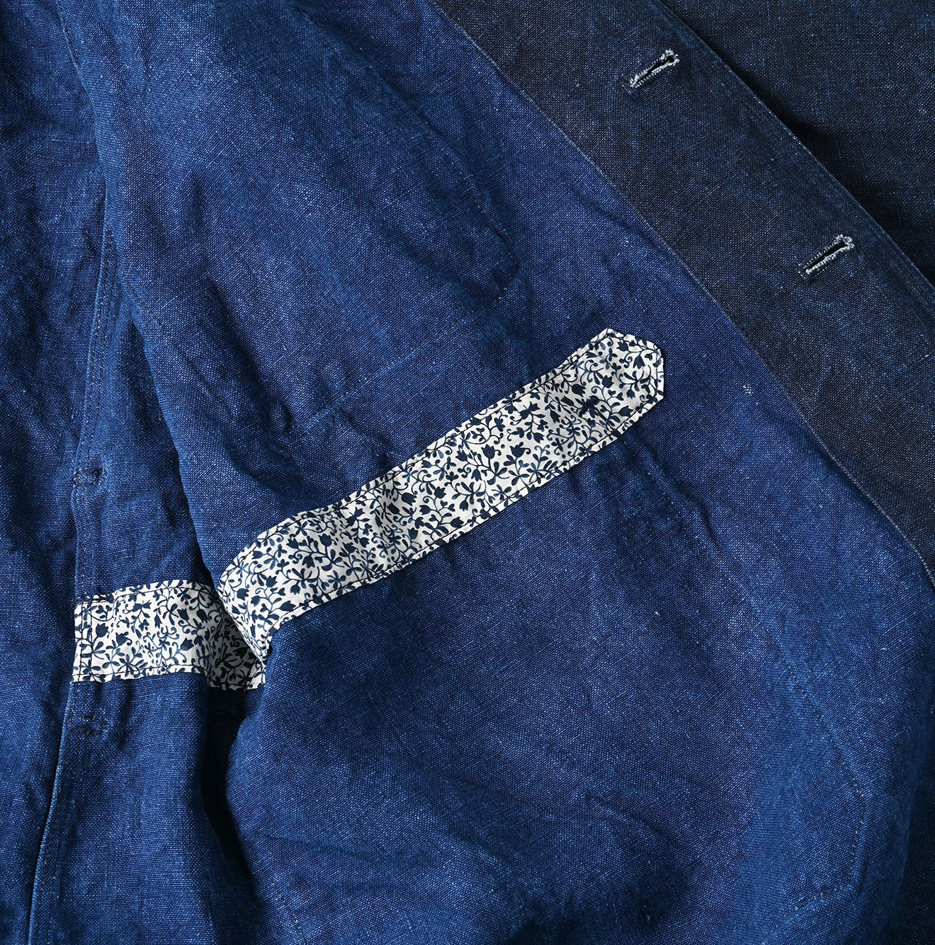 45R Indigo Linen Duck 908 Coat