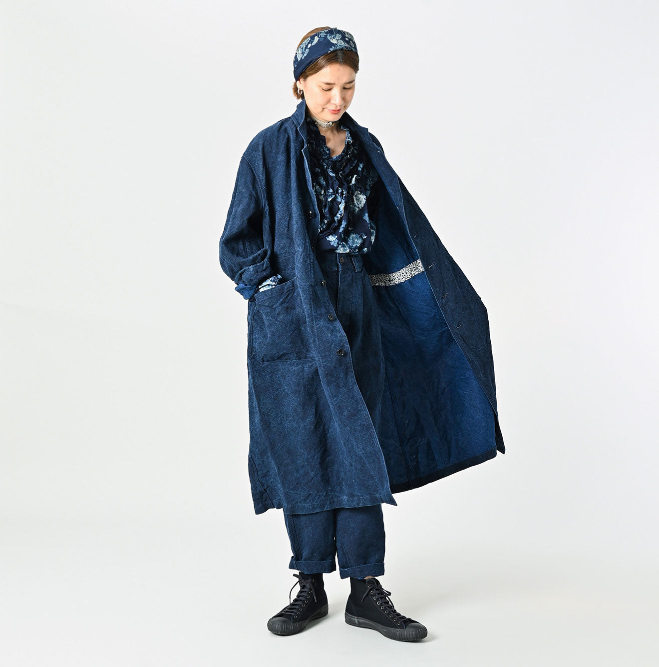 45R Indigo Linen Duck 908 Coat