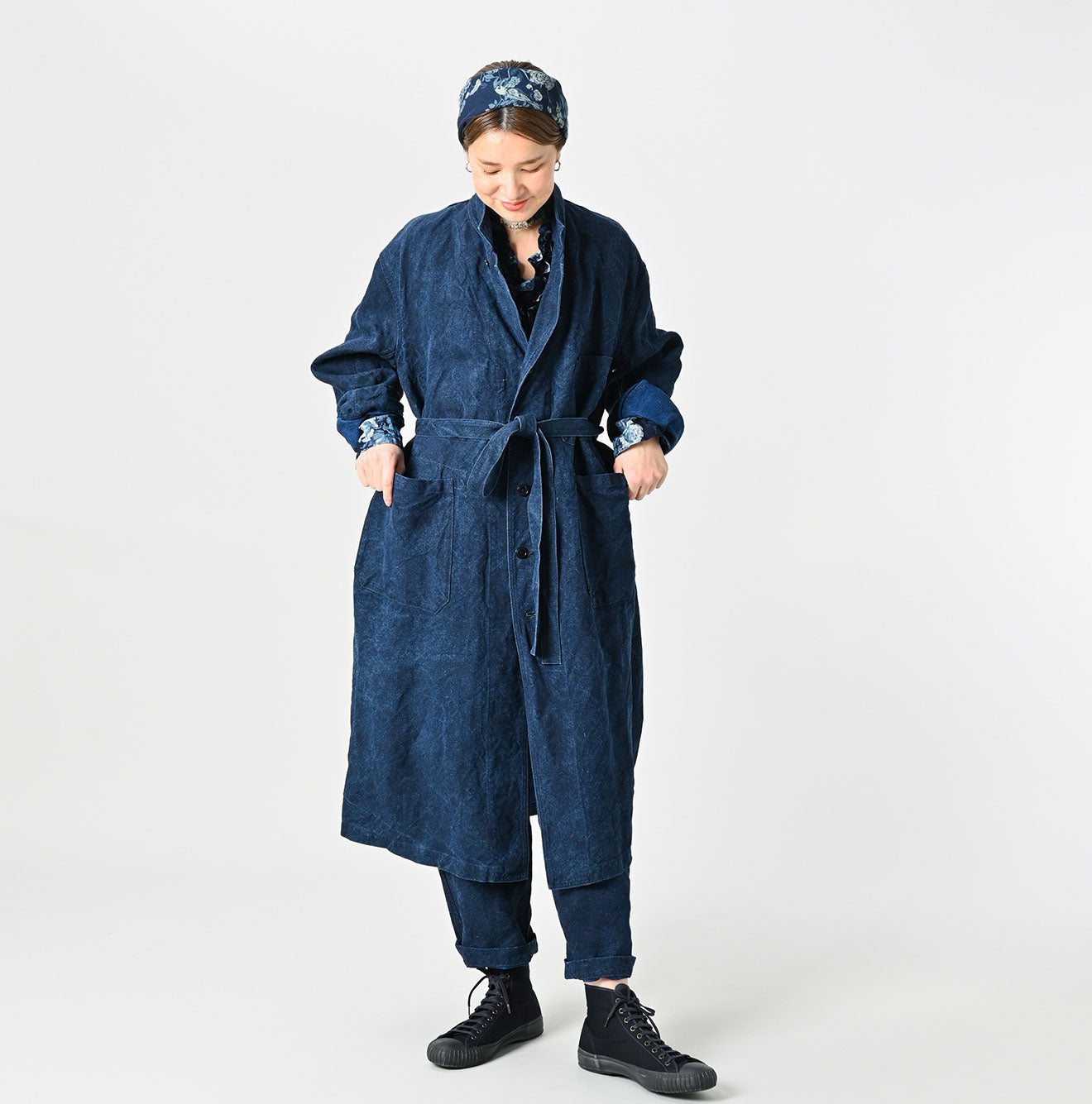 45R Indigo Linen Duck 908 Coat