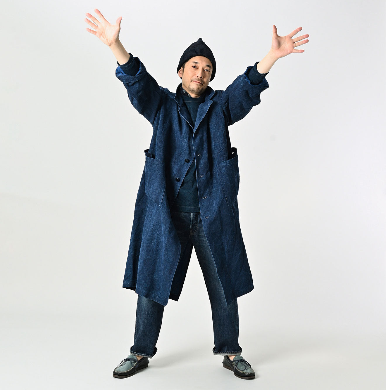 45R Indigo Linen Duck 908 Coat