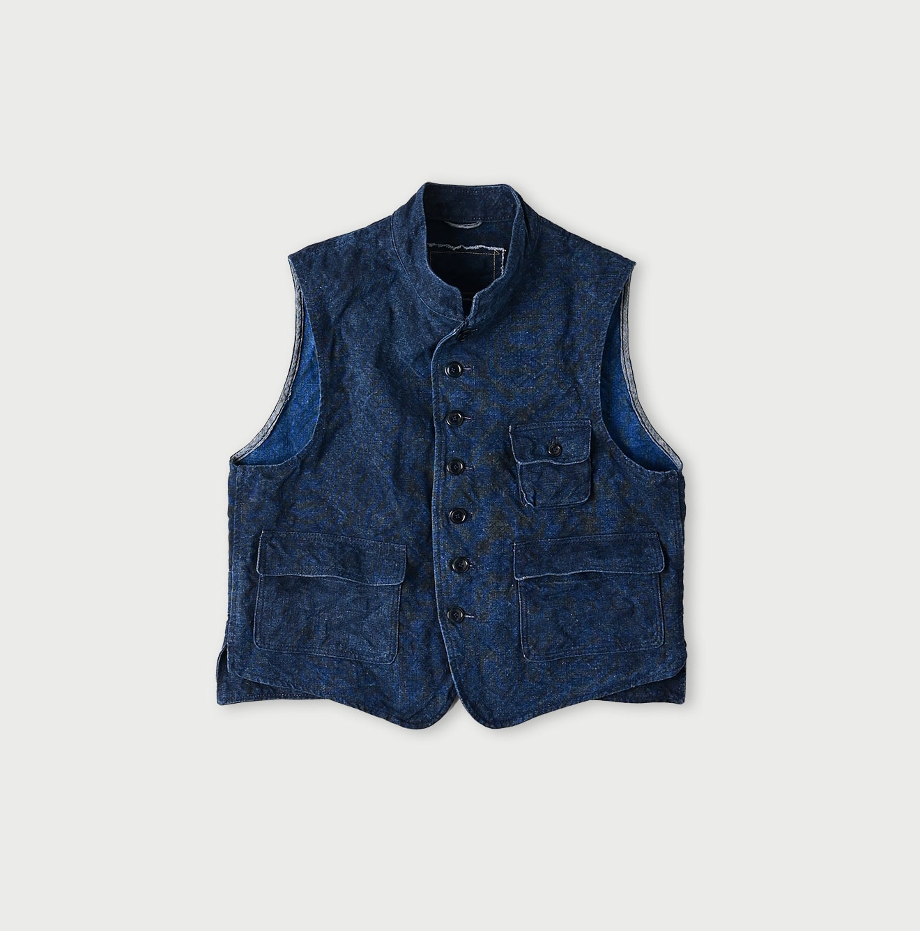 45R Indigo Linen Duck 908 Hunting Vest