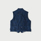 45R Indigo Linen Duck 908 Hunting Vest