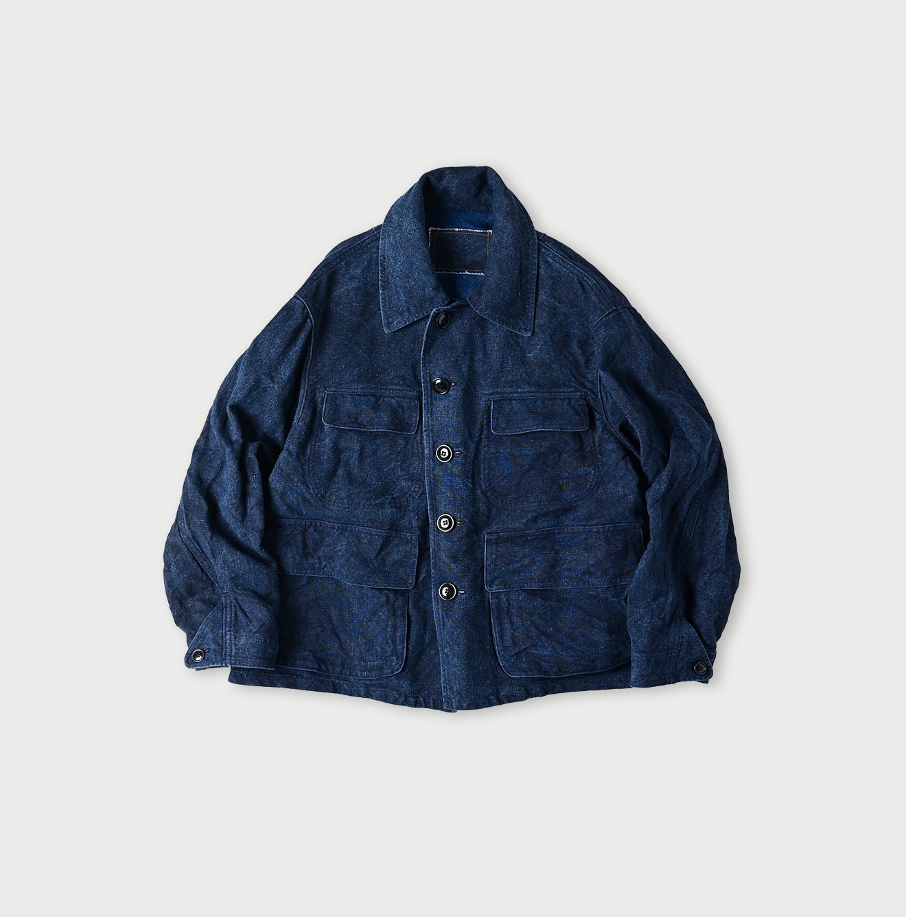 45R Indigo Linen Duck 908 Hunting Jacket