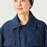 Indigo Linen Duck 908 Hunting Jacket - 45R by 45rpm studio