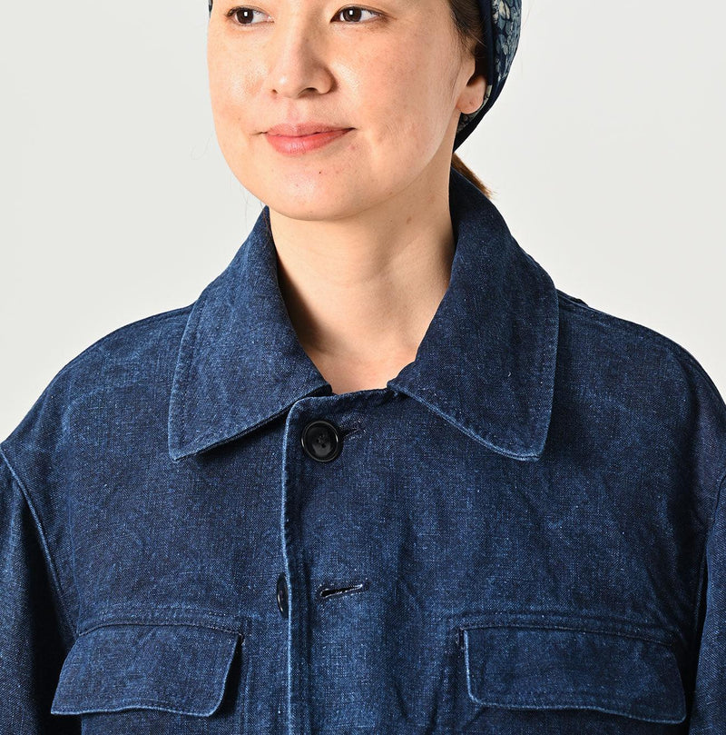 Indigo Linen Duck 908 Hunting Jacket - 45R by 45rpm studio - Image 10