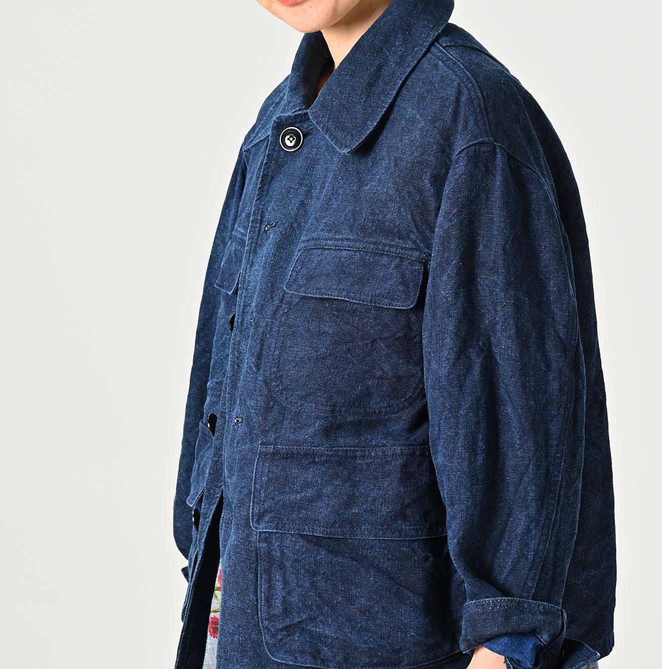 Indigo Linen Duck 908 Hunting Jacket - 45R by 45rpm studio - Image 11